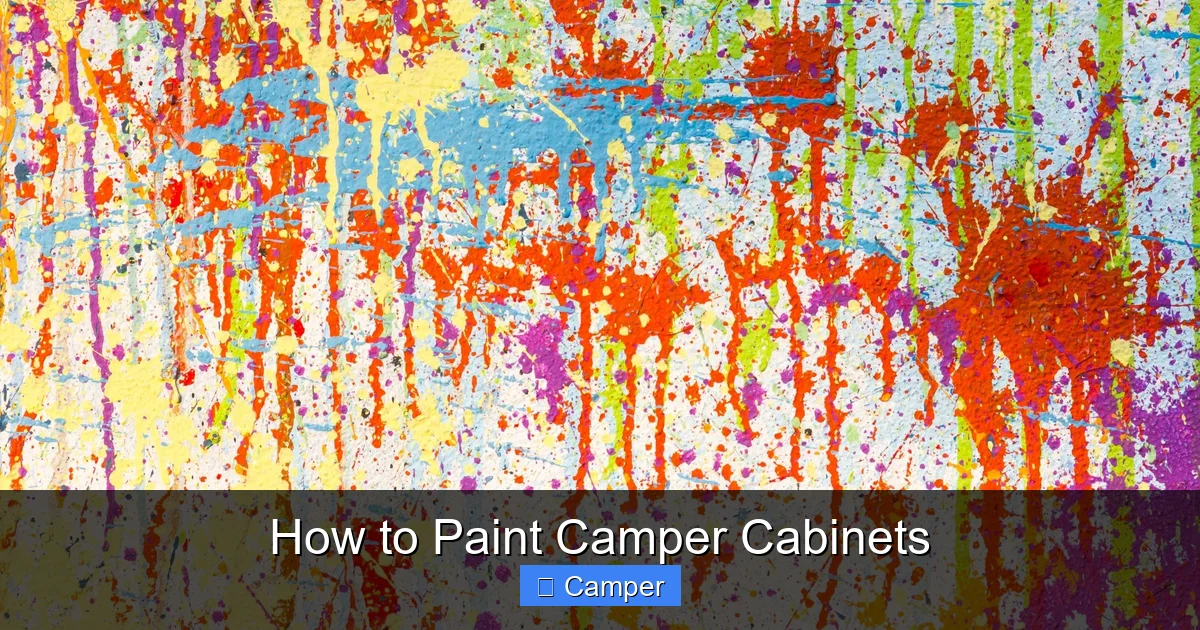 How to Paint Camper Cabinets