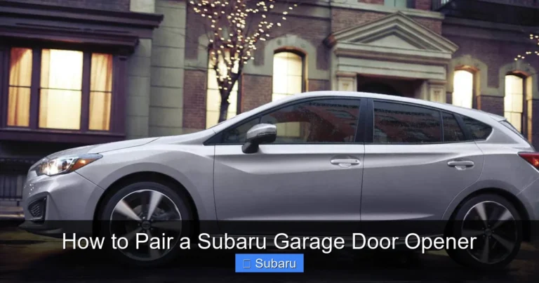 How to Pair a Subaru Garage Door Opener