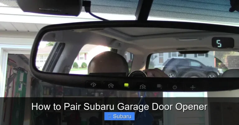 How to Pair Subaru Garage Door Opener