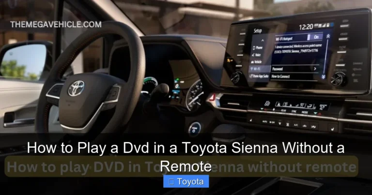 How to Play a Dvd in a Toyota Sienna Without a Remote