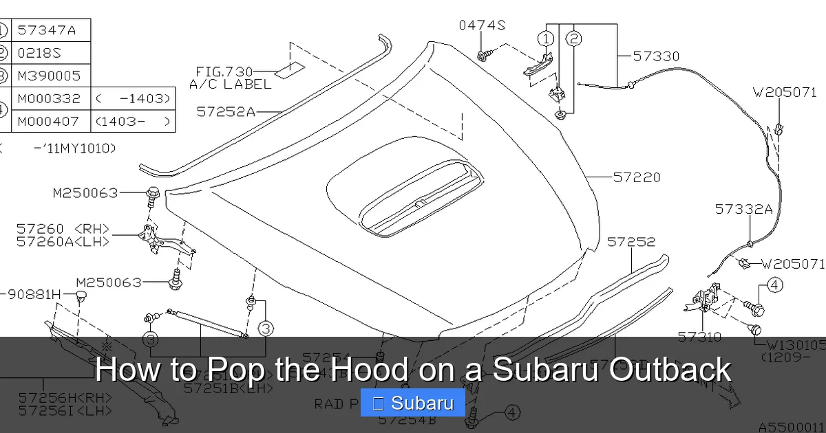 How to Pop the Hood on a Subaru Outback