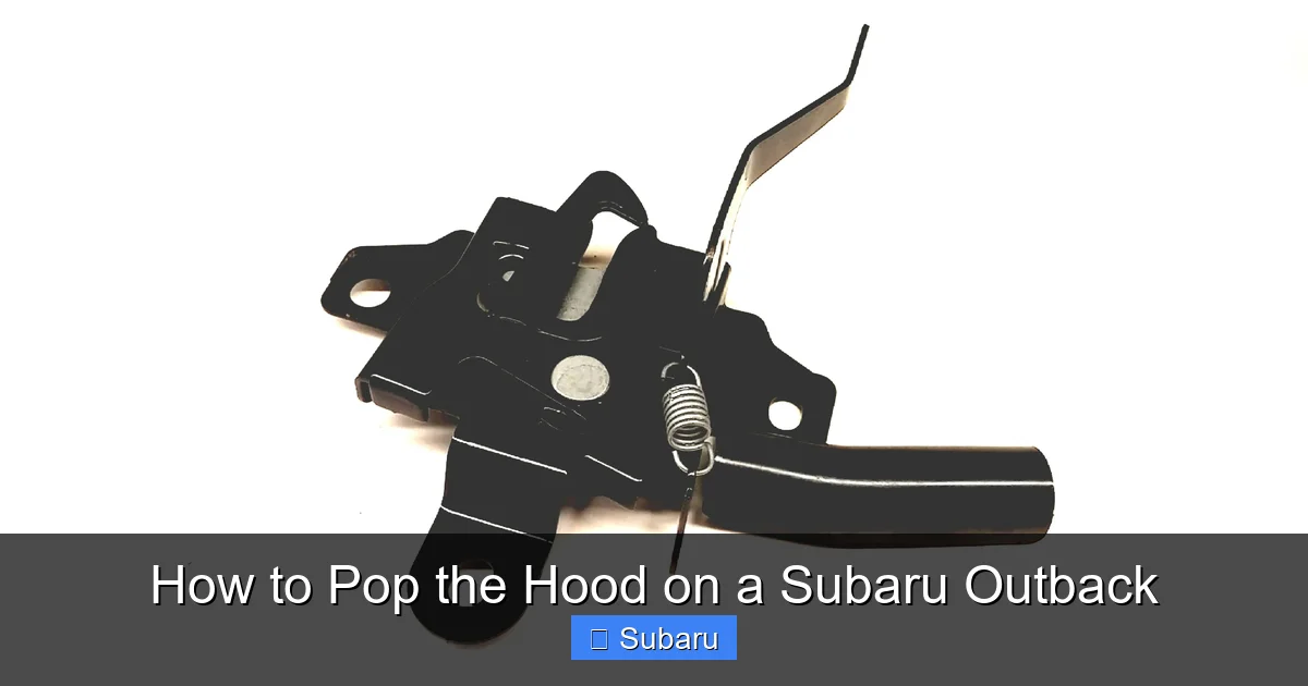 How to Pop the Hood on a Subaru Outback