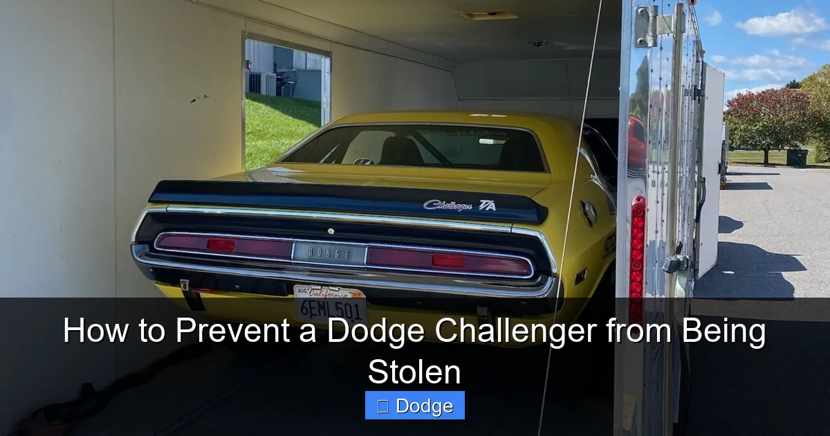 How to Prevent a Dodge Challenger from Being Stolen