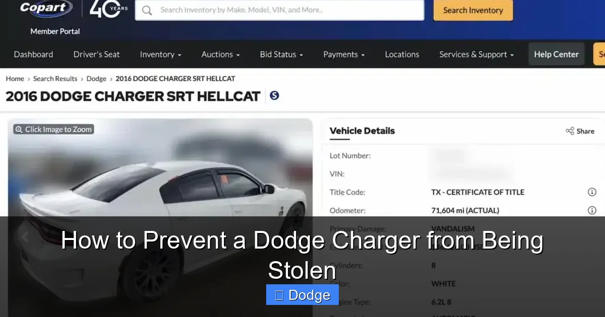 How to Prevent a Dodge Charger from Being Stolen