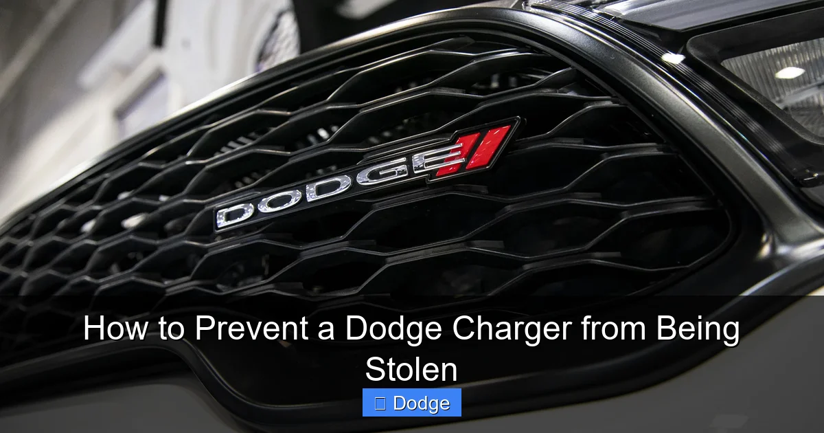 How to Prevent a Dodge Charger from Being Stolen