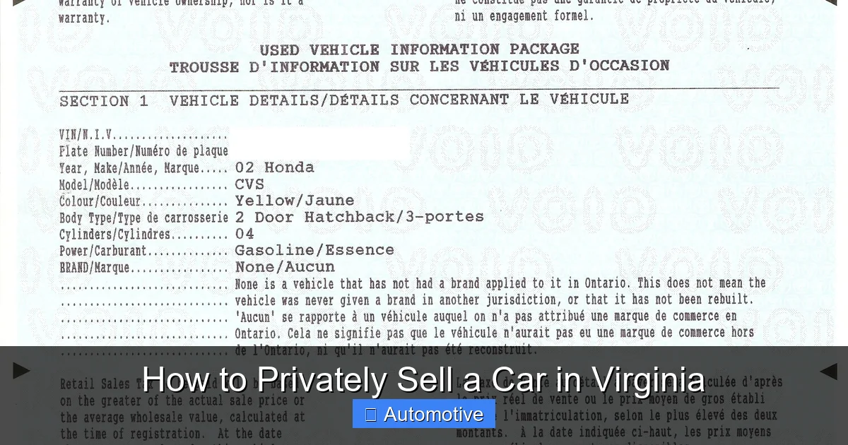 How to Privately Sell a Car in Virginia