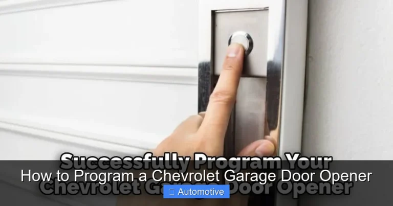 How to Program a Chevrolet Garage Door Opener