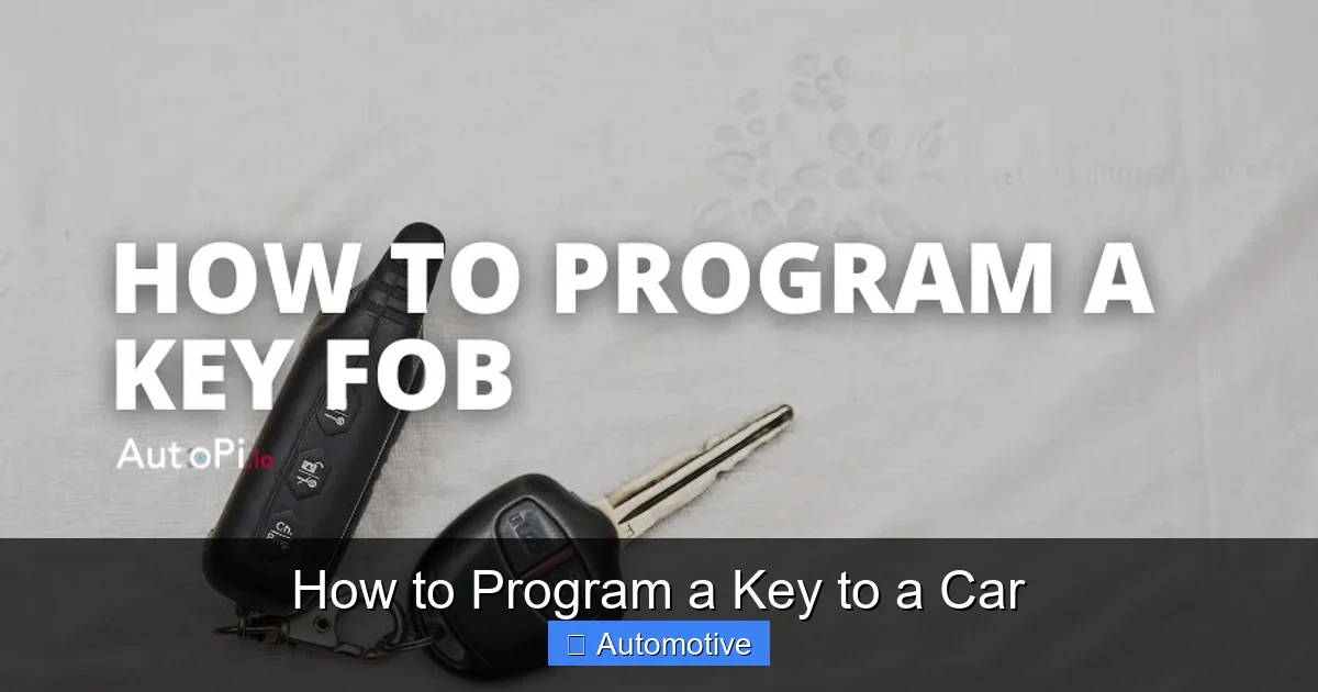 How to Program a Key to a Car
