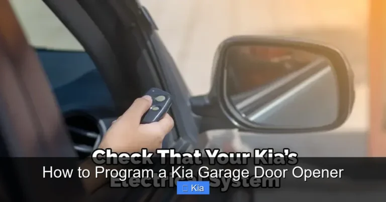 How to Program a Kia Garage Door Opener