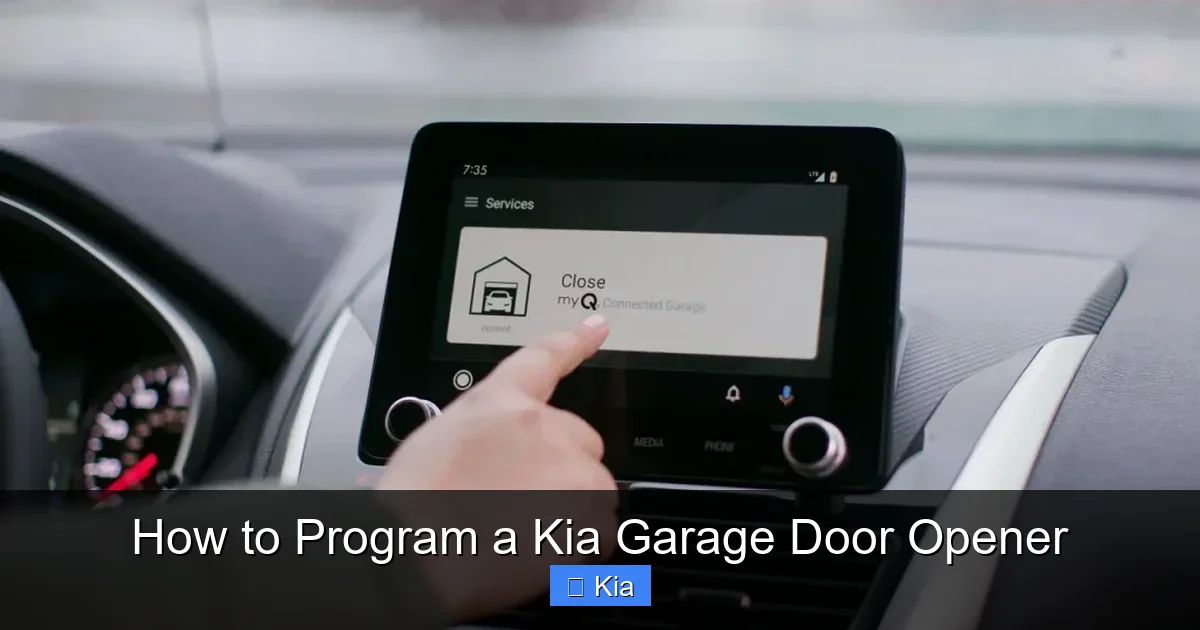 How to Program a Kia Garage Door Opener