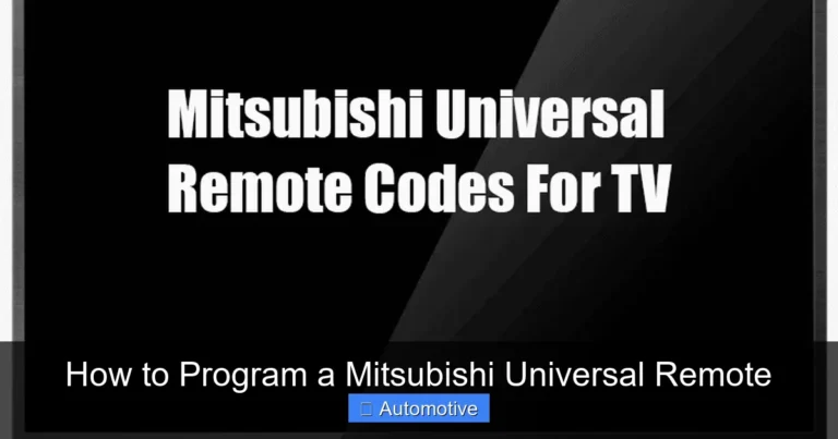 How to Program a Mitsubishi Universal Remote
