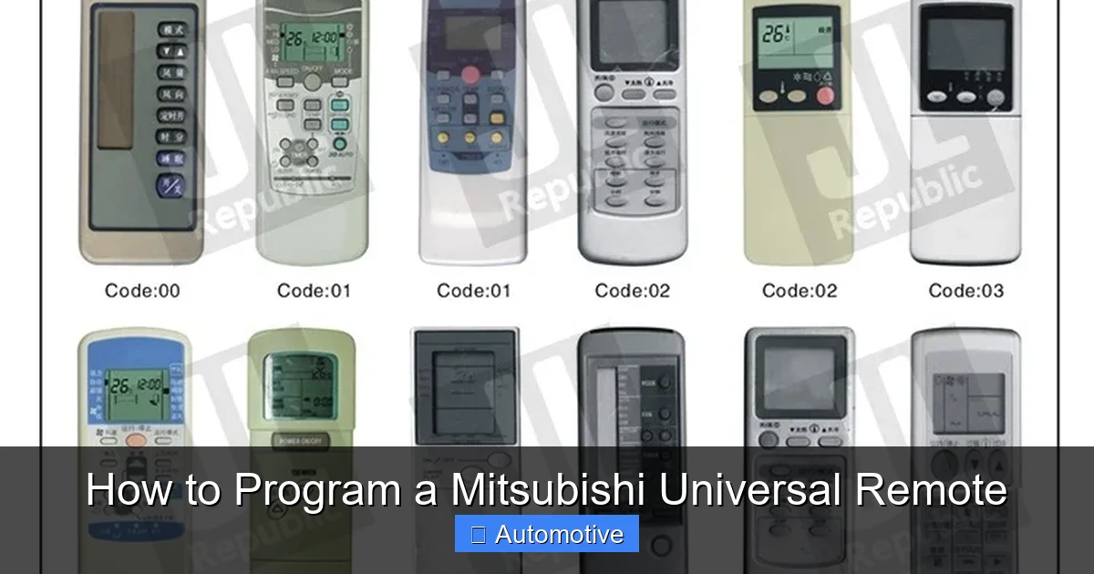 How to Program a Mitsubishi Universal Remote