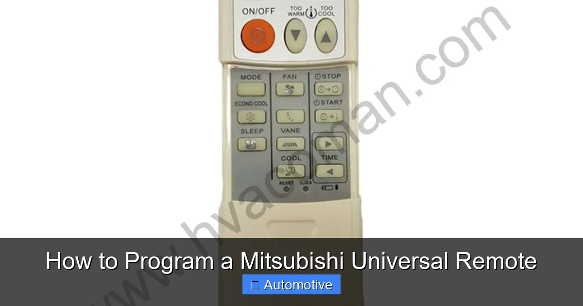 How to Program a Mitsubishi Universal Remote