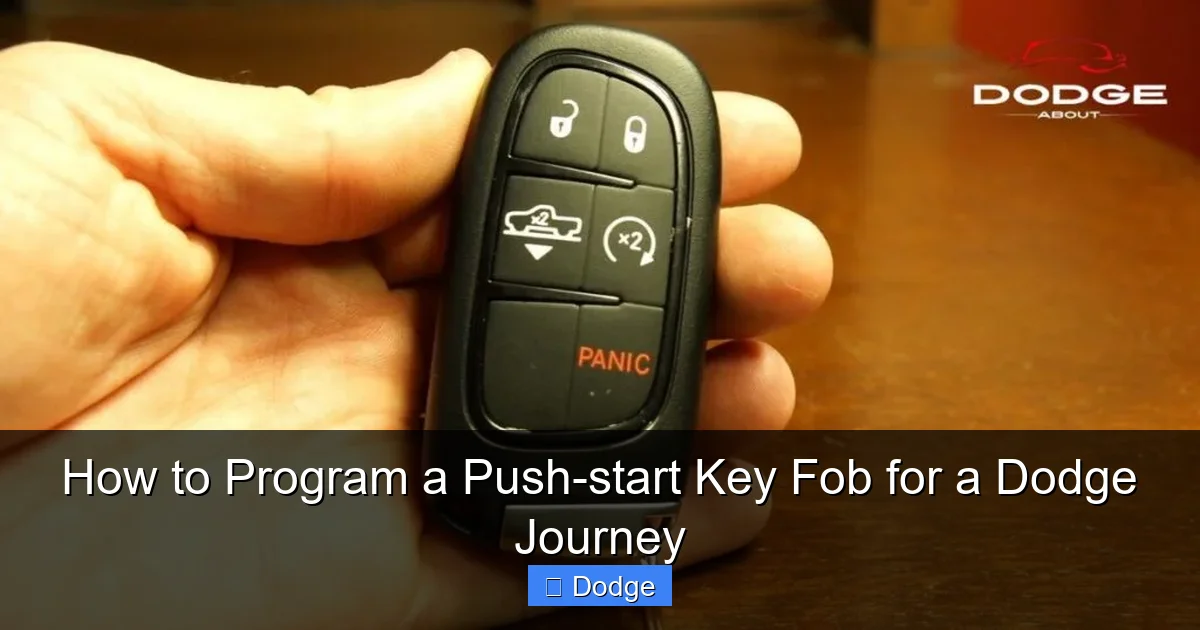 How to Program a Push-start Key Fob for a Dodge Journey