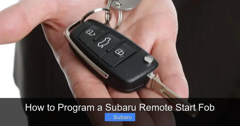 How to Program a Subaru Remote Start Fob
