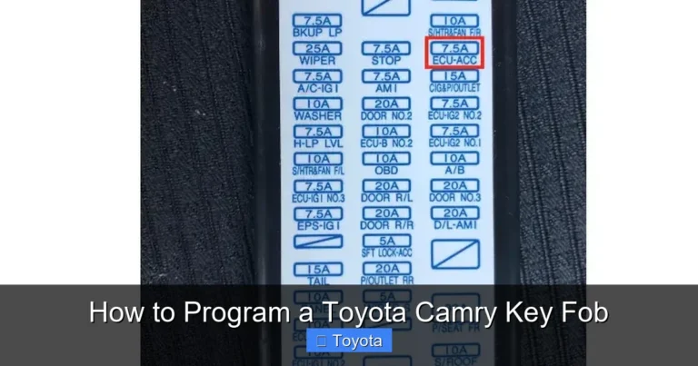 How to Program a Toyota Camry Key Fob