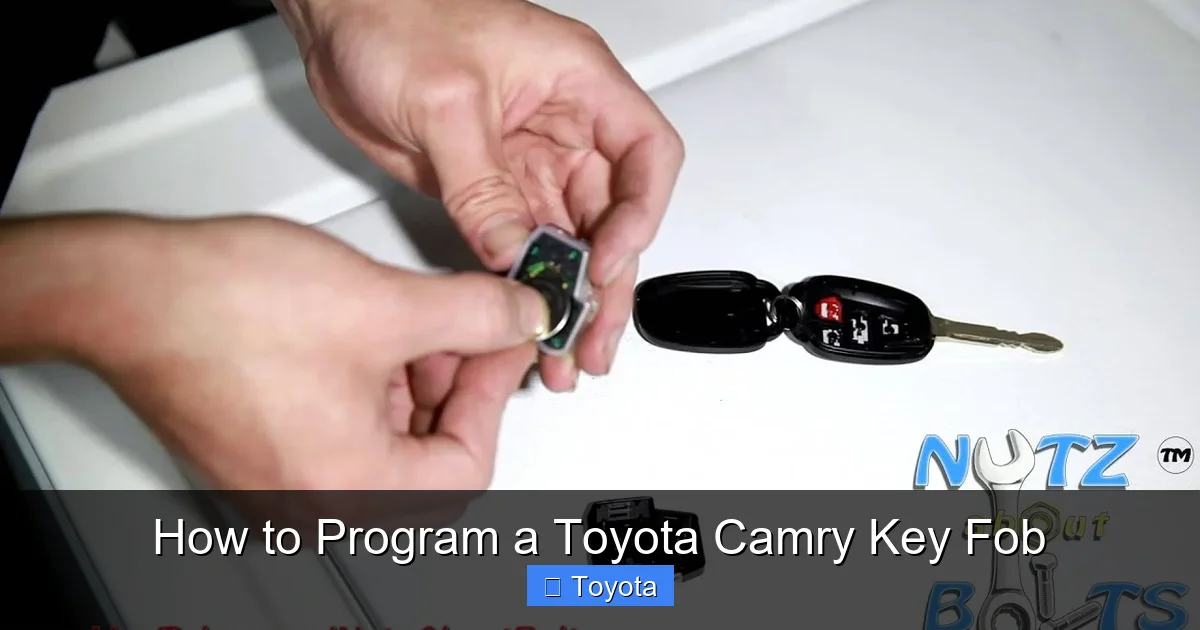 How to Program a Toyota Camry Key Fob