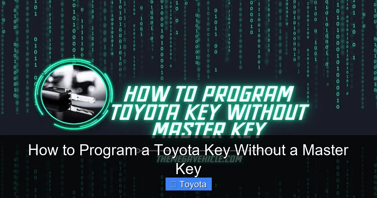How to Program a Toyota Key Without a Master Key