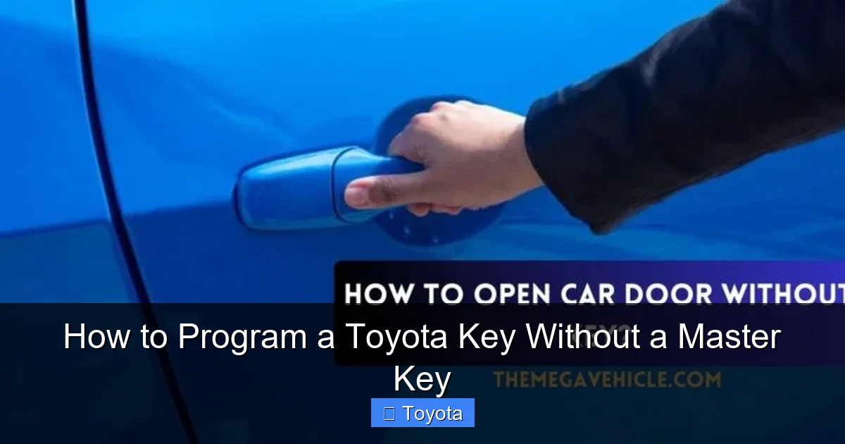 How to Program a Toyota Key Without a Master Key
