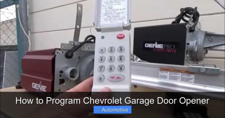 How to Program Chevrolet Garage Door Opener
