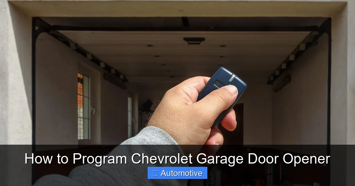 How to Program Chevrolet Garage Door Opener