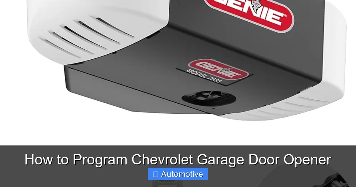 How to Program Chevrolet Garage Door Opener