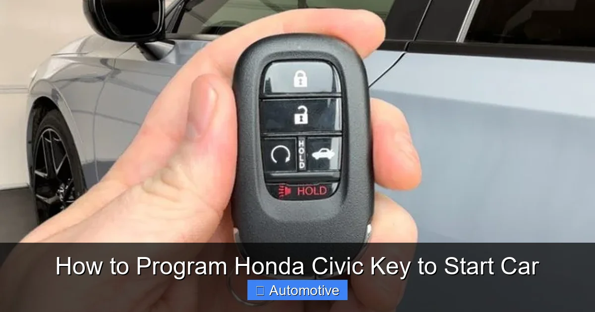 How to Program Honda Civic Key to Start Car