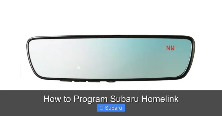 How to Program Subaru Homelink