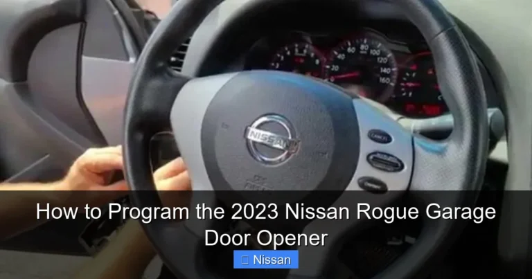 How to Program the 2023 Nissan Rogue Garage Door Opener