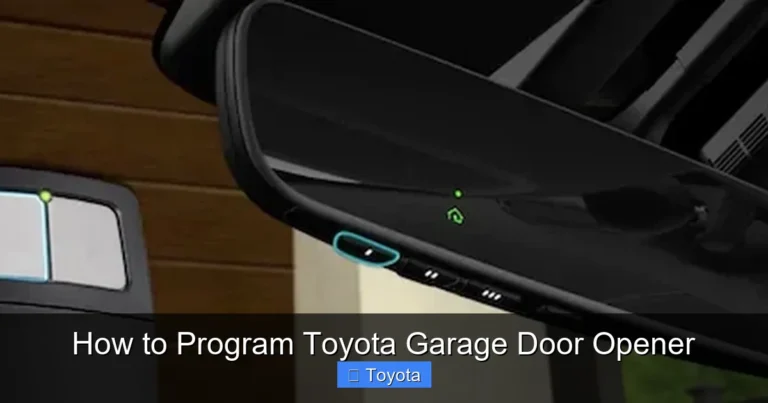 How to Program Toyota Garage Door Opener