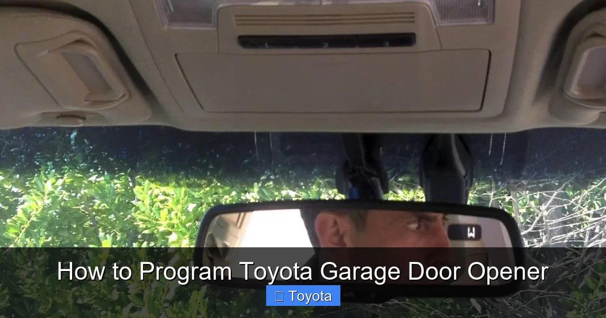 How to Program Toyota Garage Door Opener