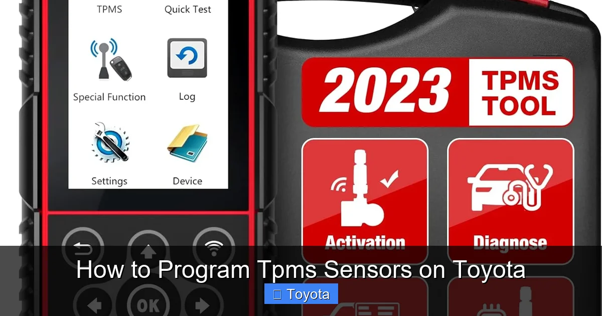 How to Program Tpms Sensors on Toyota