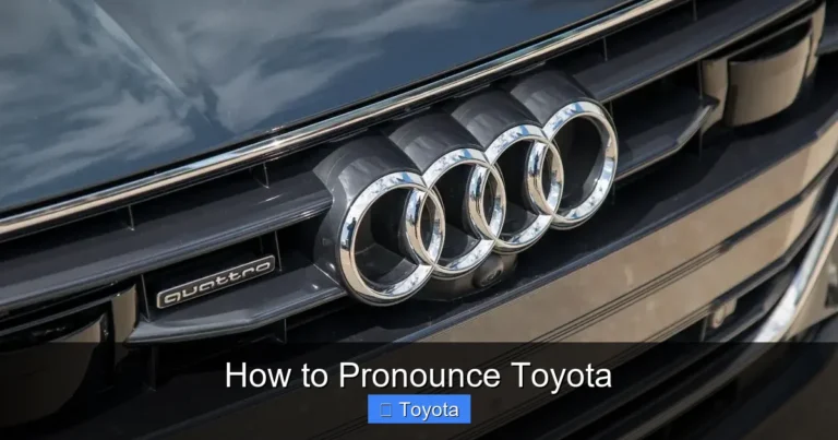 How to Pronounce Toyota
