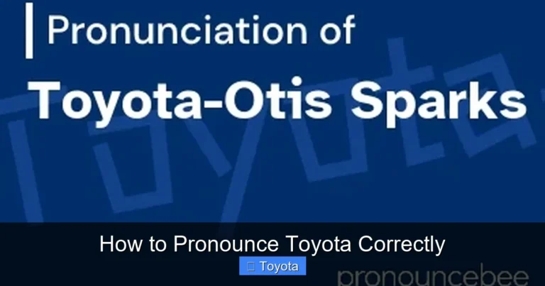 How to Pronounce Toyota Correctly