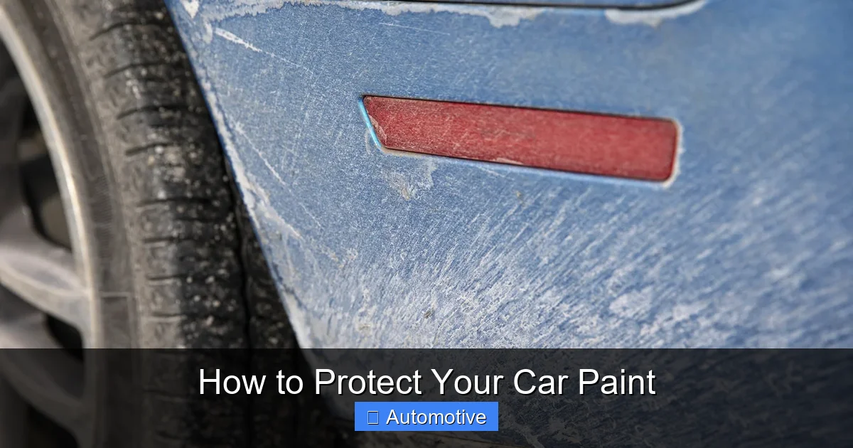 How to Protect Your Car Paint