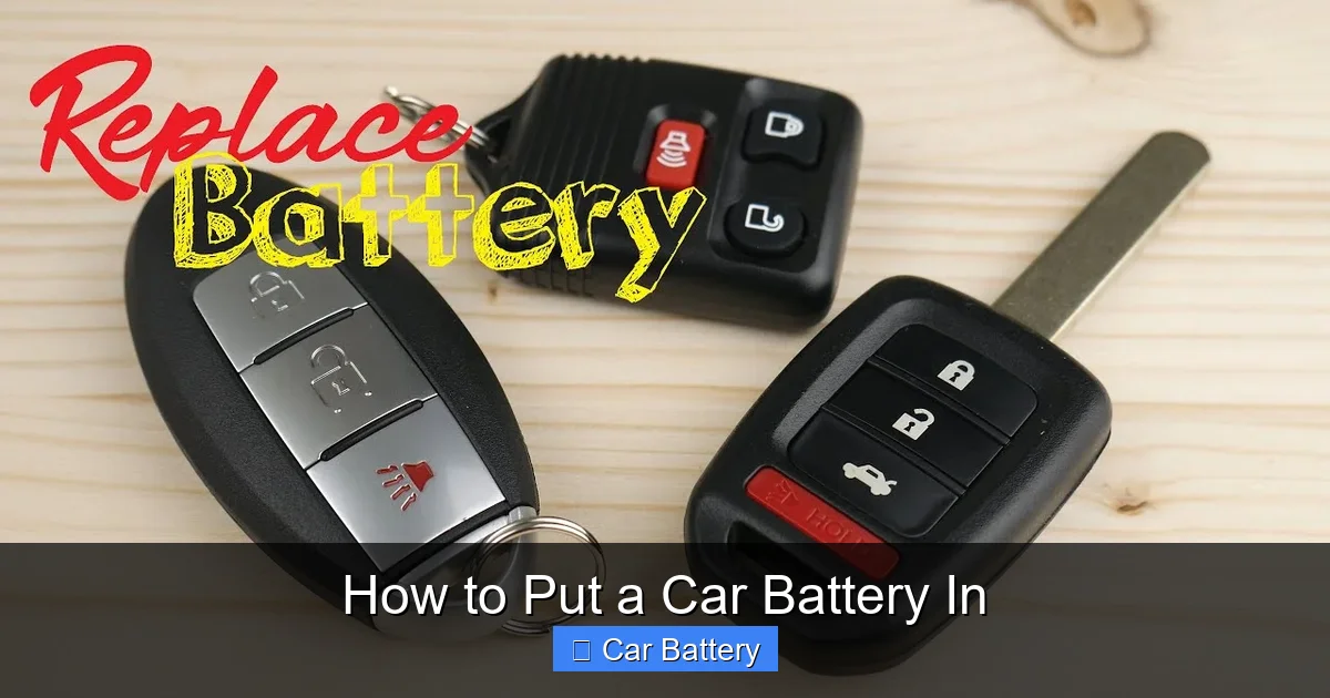 How to Put a Car Battery In