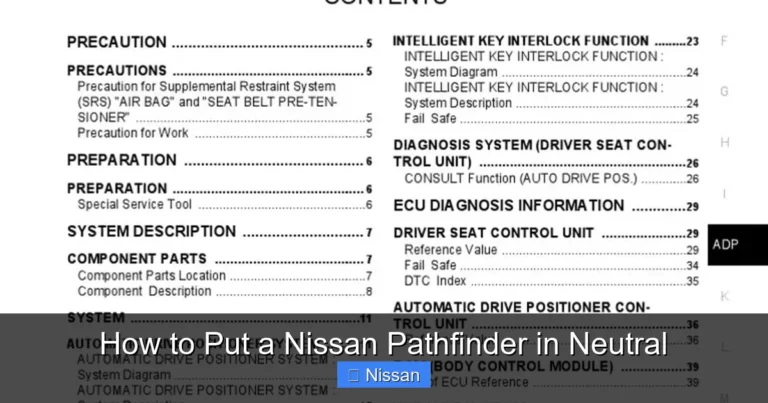 How to Put a Nissan Pathfinder in Neutral