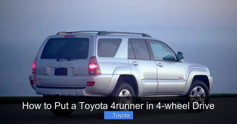 How to Put a Toyota 4runner in 4-wheel Drive