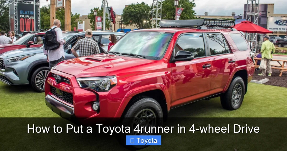 How to Put a Toyota 4runner in 4-wheel Drive