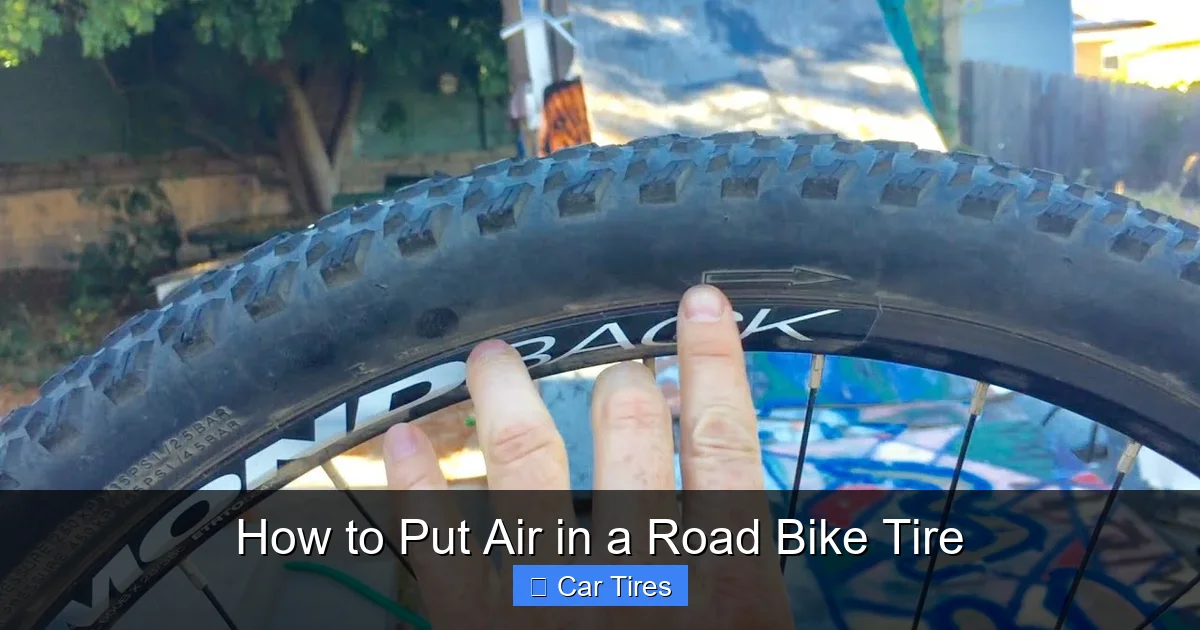How to Put Air in a Road Bike Tire