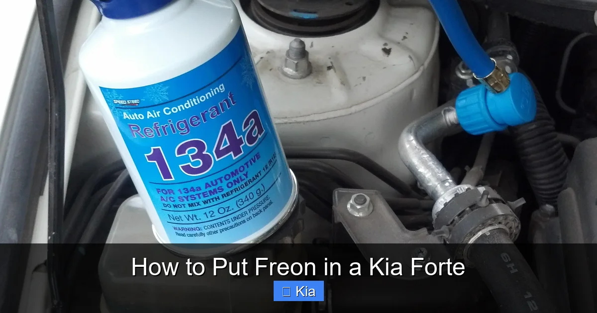 How to Put Freon in a Kia Forte