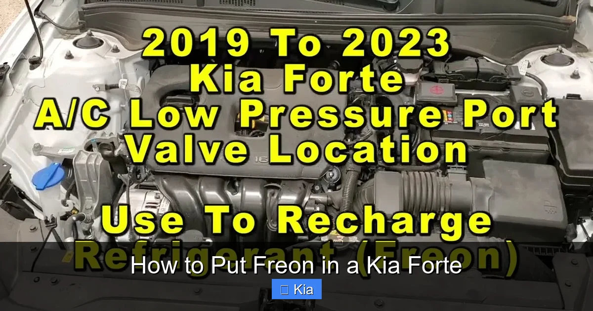 How to Put Freon in a Kia Forte