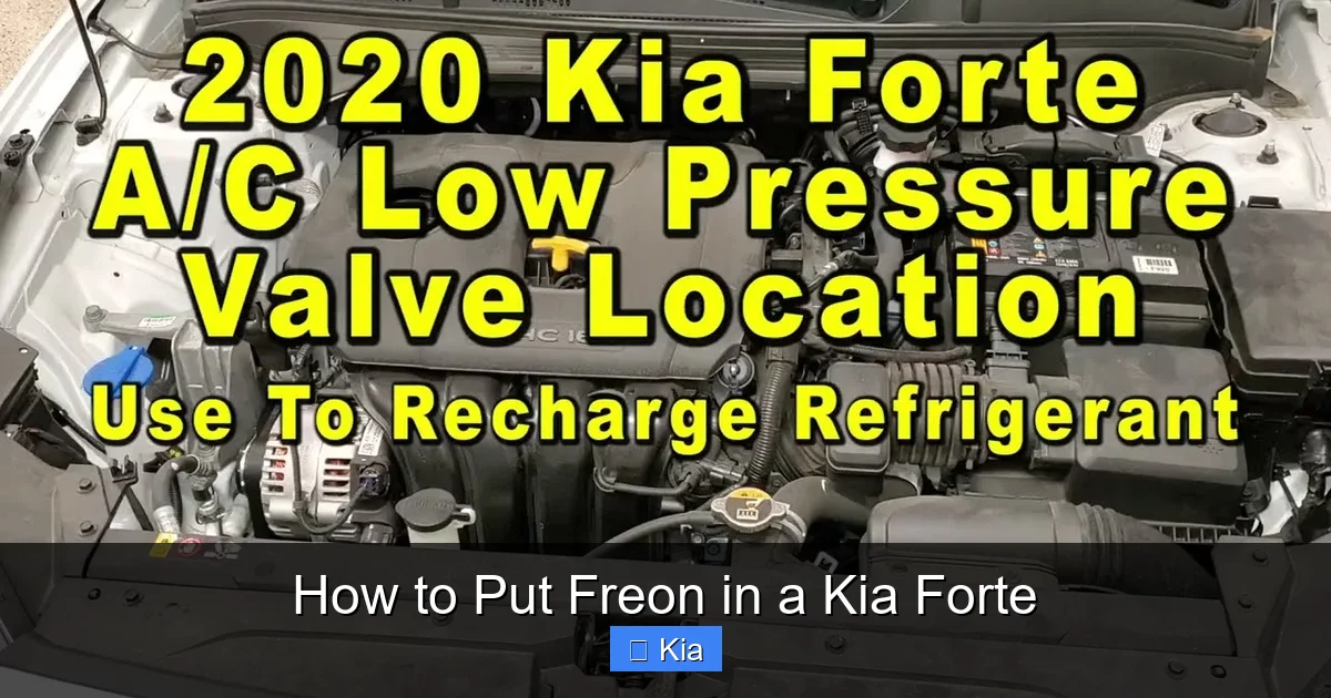 How to Put Freon in a Kia Forte