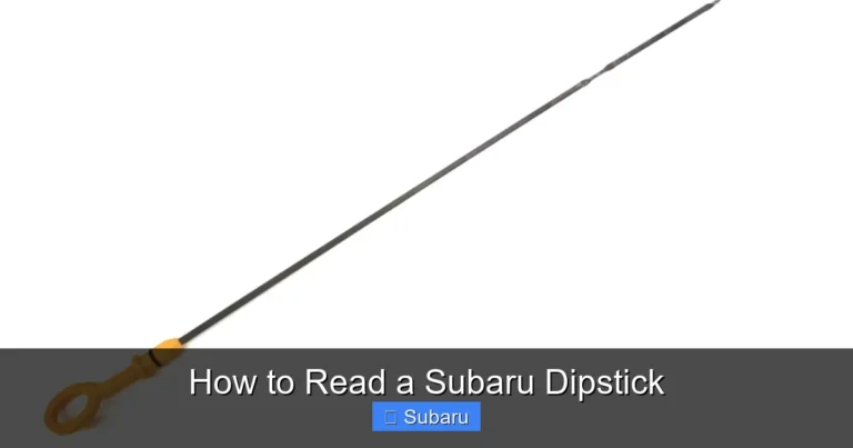 How to Read a Subaru Dipstick
