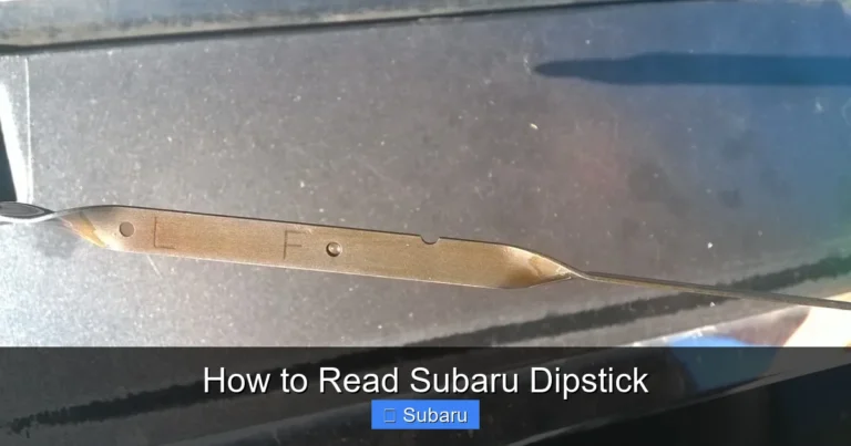 How to Read Subaru Dipstick