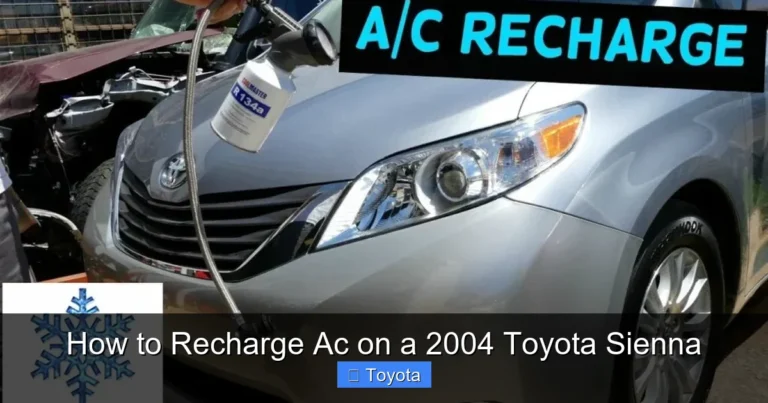 How to Recharge Ac on a 2004 Toyota Sienna
