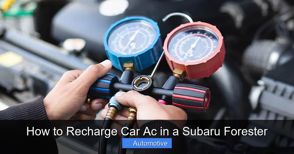 How to Recharge Car Ac in a Subaru Forester