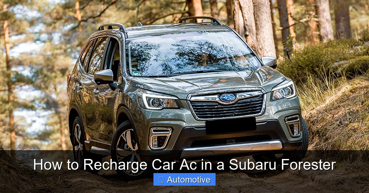 How to Recharge Car Ac in a Subaru Forester