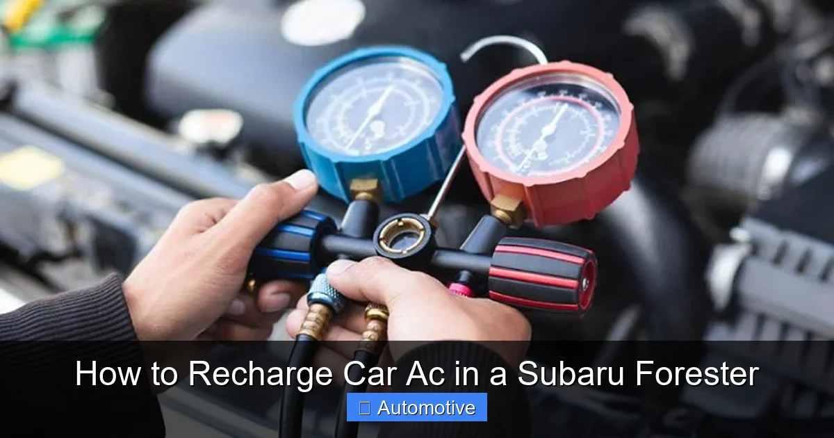How to Recharge Car Ac in a Subaru Forester