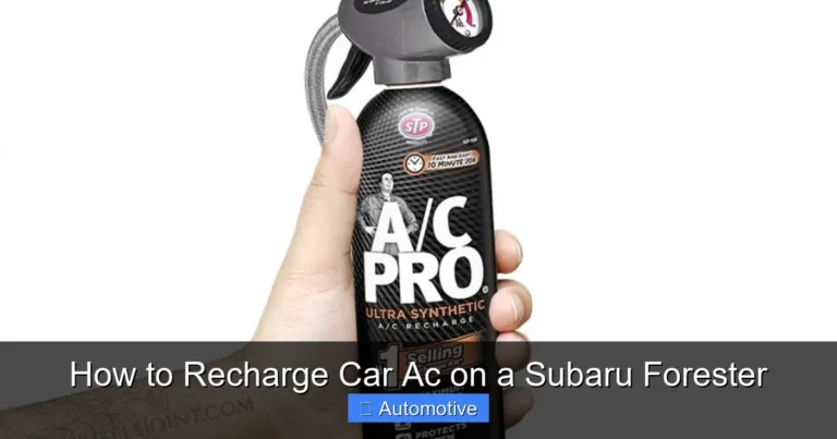 How to Recharge Car Ac on a Subaru Forester